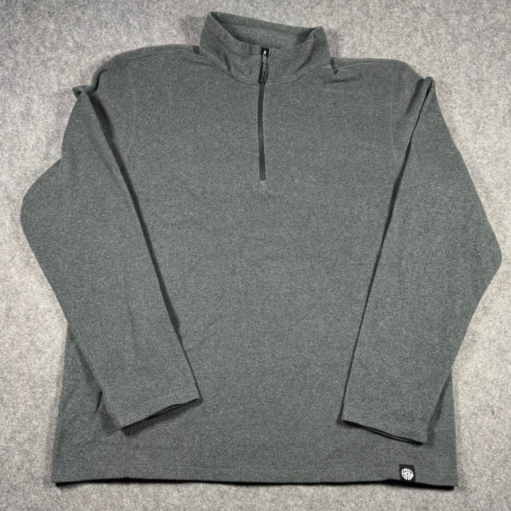 REI Co-op Mens Gray‎ Fleece Quarter Zip Pullover Sweater Size XL Heathered Gray